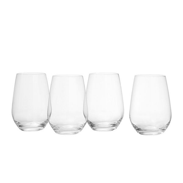 Modern 4pc Stemless White Wine Glasses