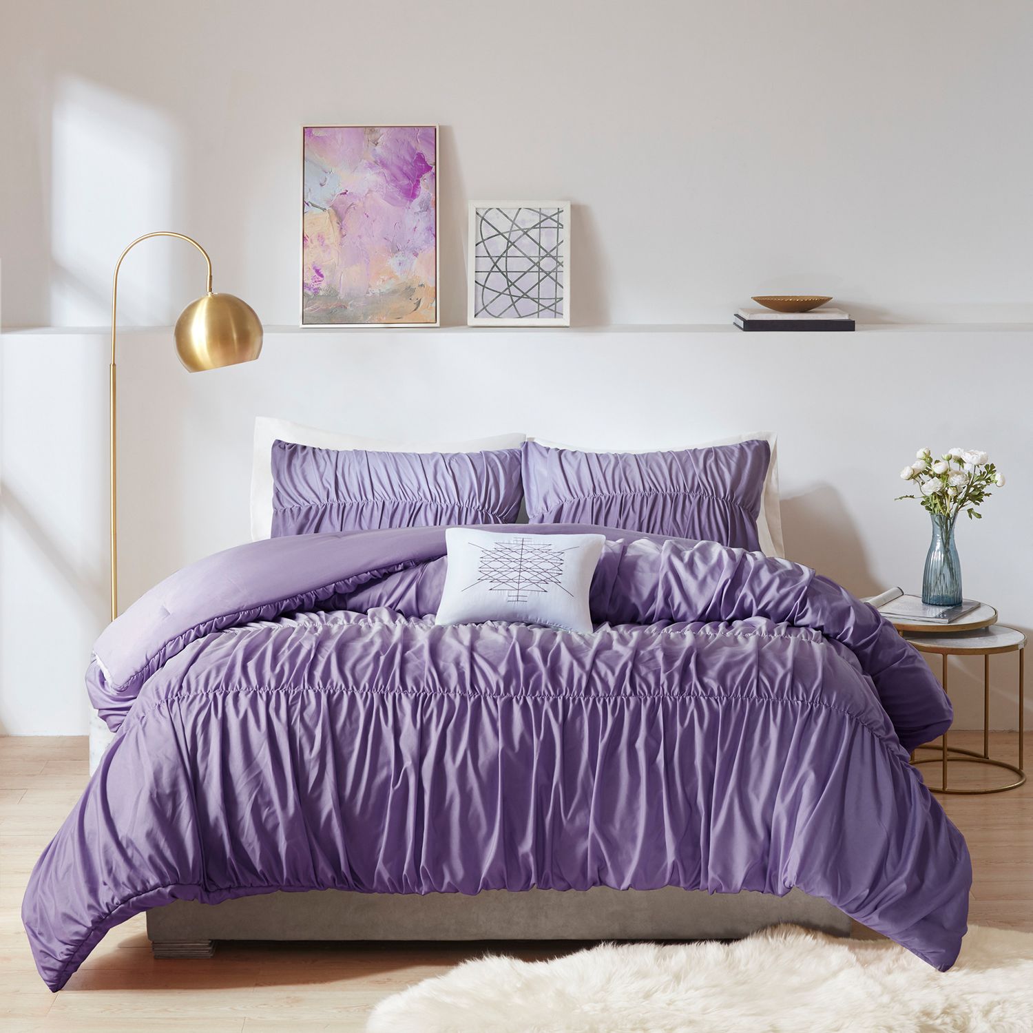Intelligent Design Josie Ombre And Ruched Comforter Set Kohls