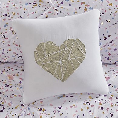 Intelligent Design Lara Metallic Printed and Pintucked Comforter Set with Coordinating Pillows
