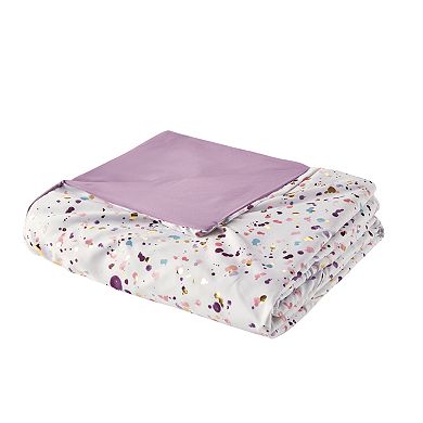 Intelligent Design Lara Metallic Printed and Pintucked Duvet Cover Set with Coordinating Pillow