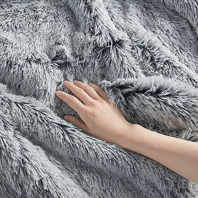 Intelligent Design Malea Shaggy Faux sale Fur Comforter Set