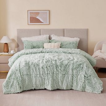 Intelligent Design Malea Shaggy Faux Fur Comforter Set