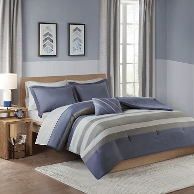 Intelligent Design James Striped Comforter Set with Sheets