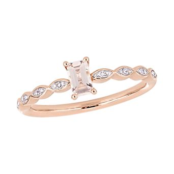Stella Grace 10k Rose Gold Morganite & Diamond Accent Ring