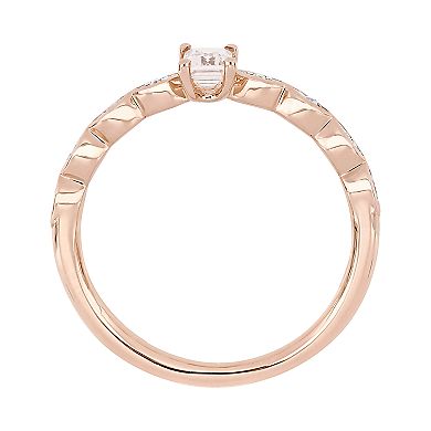 Stella Grace 10k Rose Gold Morganite & Diamond Accent Ring