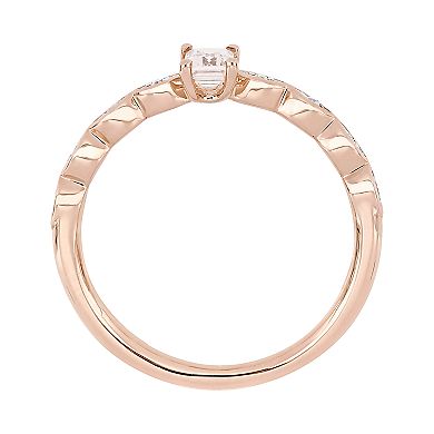 Stella Grace 10k Rose Gold Morganite & Diamond Accent Ring