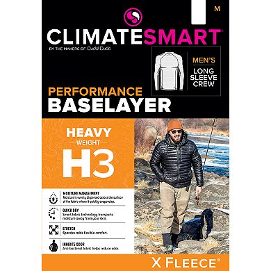 Men's Climatesmart by Cuddl Duds Heavy Weight X Fleece Performance Base Layer Crew