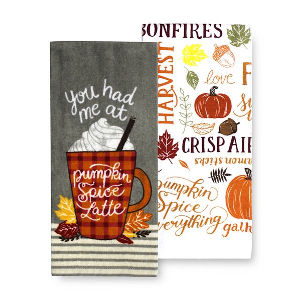 Celebrate Together™ Fall Pumpkin Spice Kitchen Towel 2-pk.