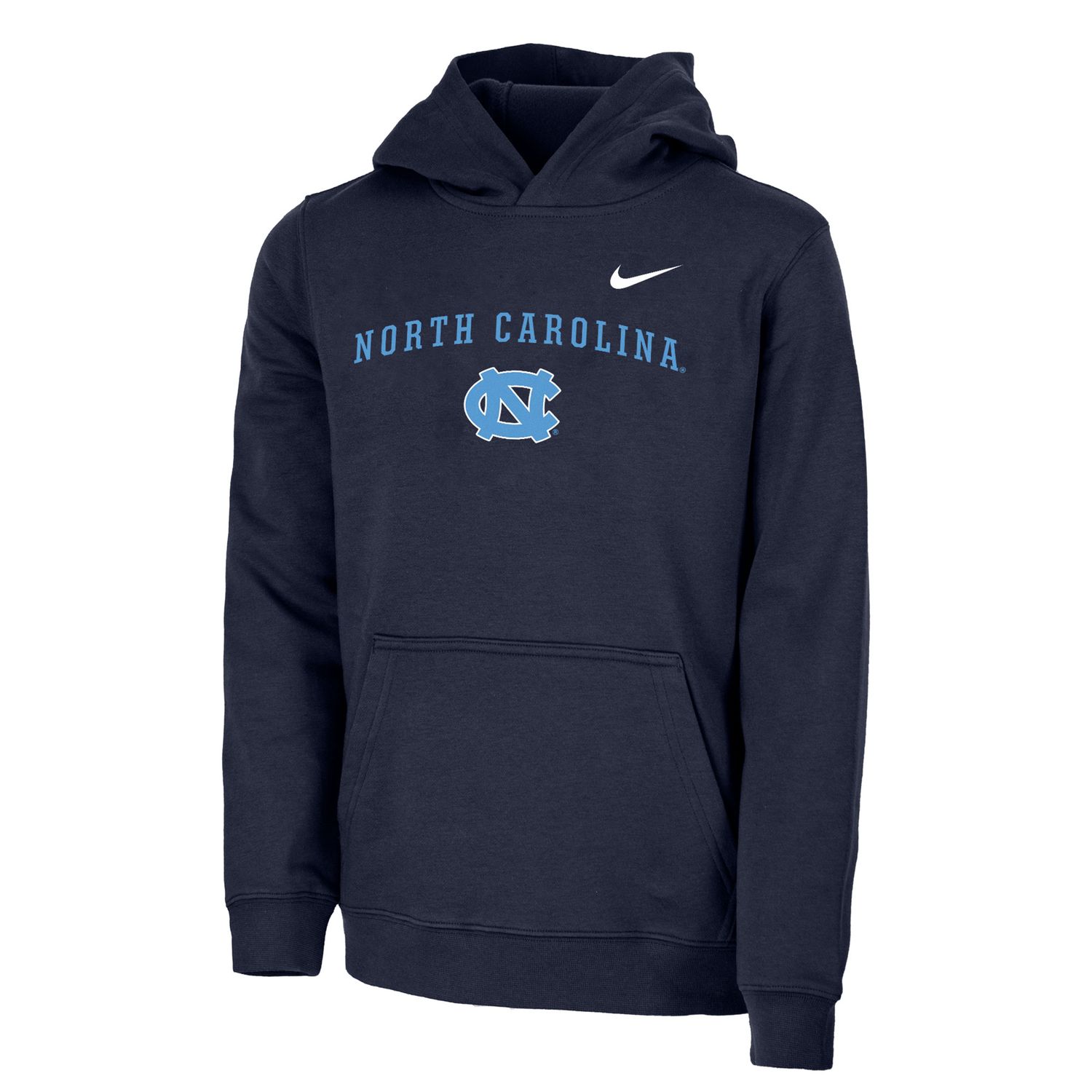 nike men's north carolina tar heels carolina blue club fleece pullover hoodie