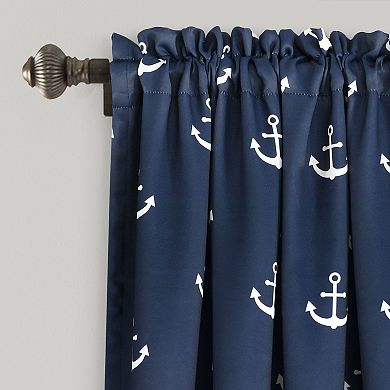 Lush Decor 2-pack Anchor Room Darkening Window Curtain Set