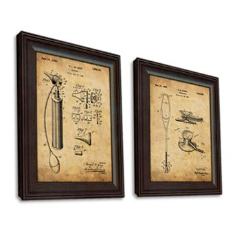Doctor Physician 2 pc Framed Patents Wall Art