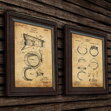 "Police Officer" 2 Piece Framed Patent Set Wall Art