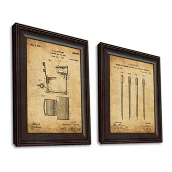 Teacher 2 pc Framed US Patent Set Wall Art