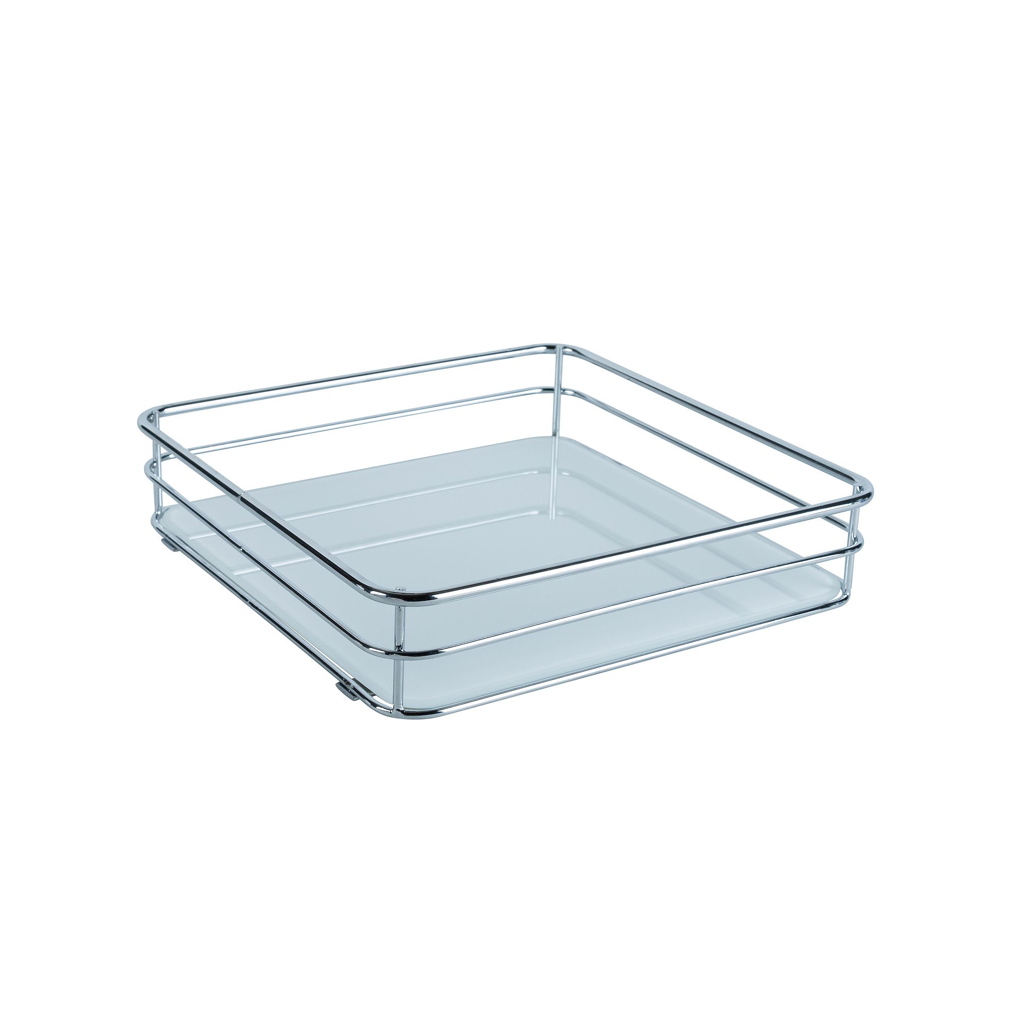 ELLE Limoges Collection Square Vanity Tray, Gray