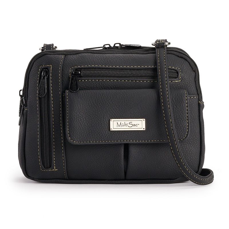 Women's MultiSac Zippy Crossbody Bag, Black Gold