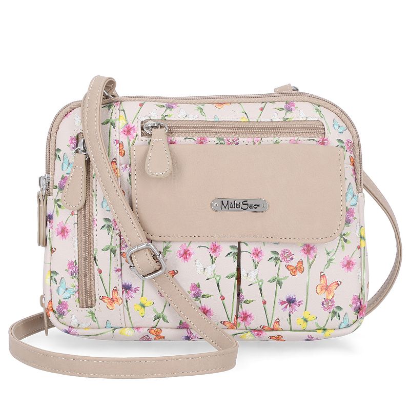 Women's MultiSac Zippy Crossbody Bag, Ivory Belladona