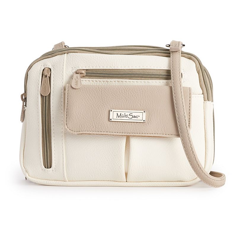 Womens MultiSac Zippy Crossbody Bag, White