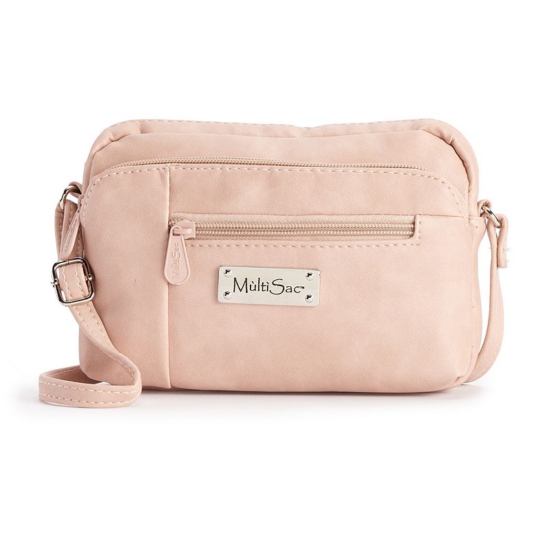 Womens MultiSac Micro Dynamic Crossbody Bag, Light Pink