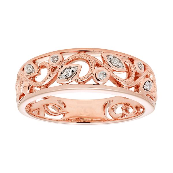 Kohl's rose gold hot sale engagement rings