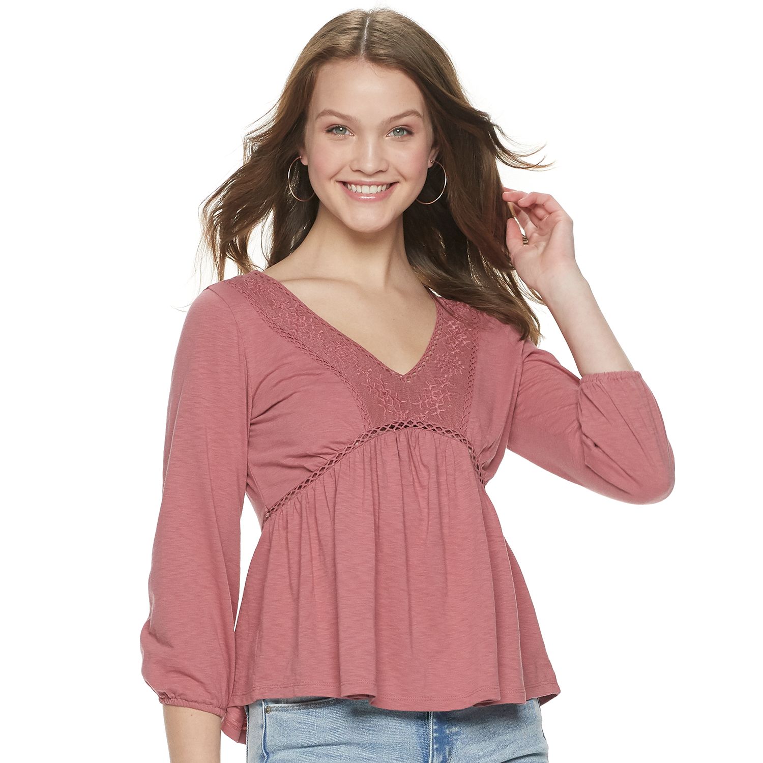 knit peasant top