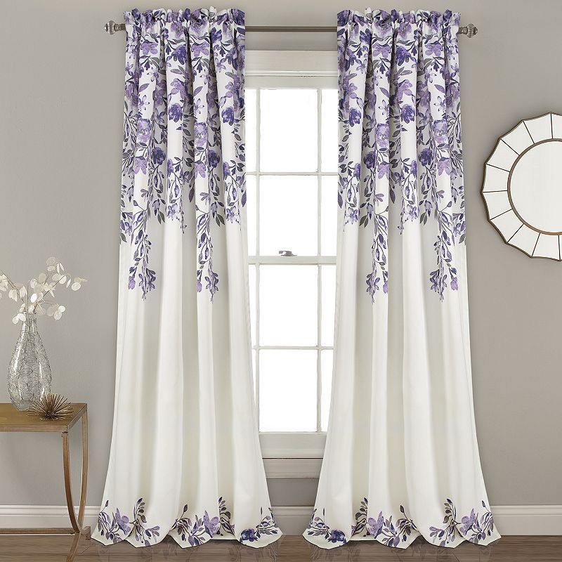Lush Decor 2-pack Tanisha Room Darkening Window Curtains, Purple, 52X95