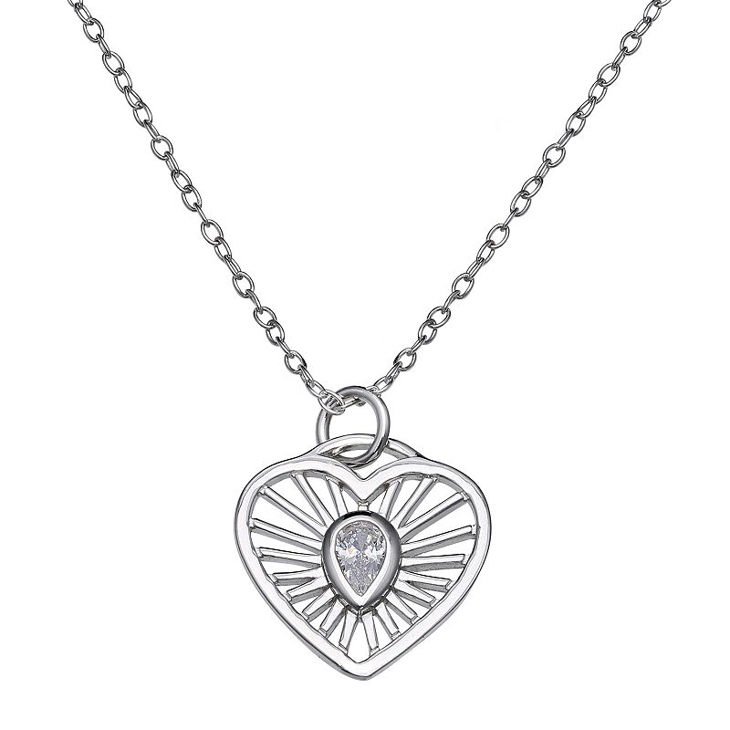 34148156 PRIMROSE Sterling Silver Heart Pendant, Womens, Si sku 34148156