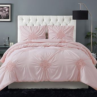 Christian Siriano New York® Georgia Rouched 3 pc White Full/Queen Comforter Set