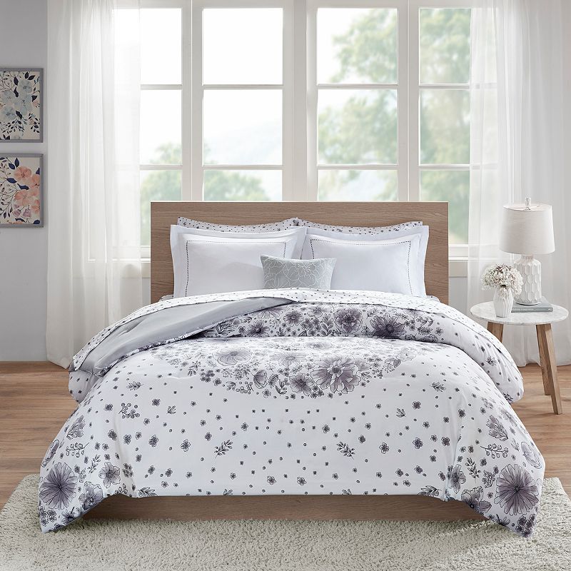 Intelligent Design Lia Medallion Floral Comforter Set with Sheets and Throw