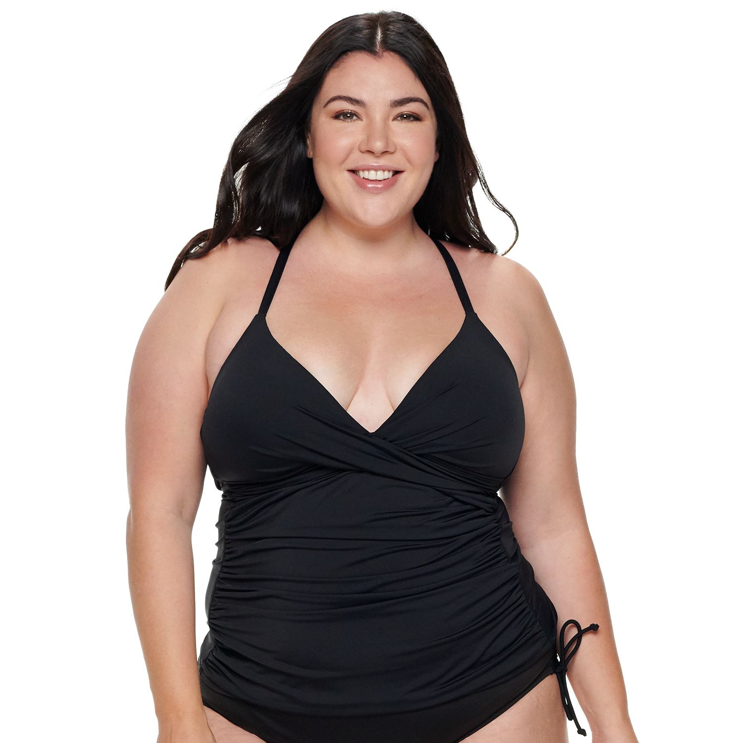 kohls plus size swim tops