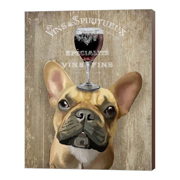 Metaverse Art Dog Au Vin French Bulldog Canvas Wall Art