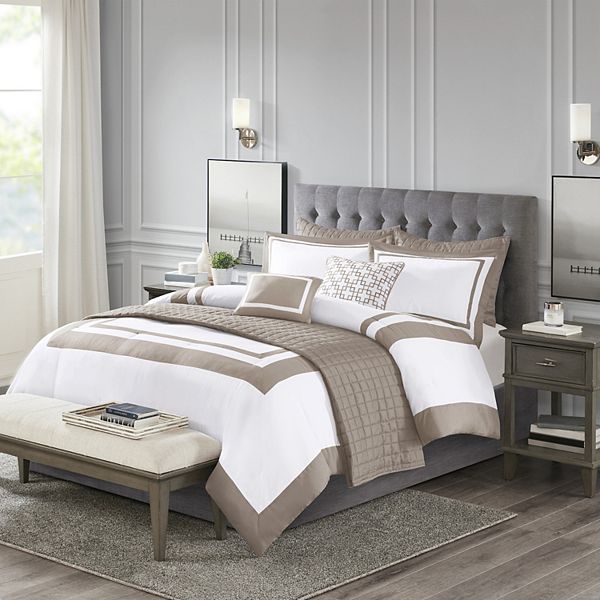 Madison Park Lexington 8Piece Comforter and Coverlet Set Collection