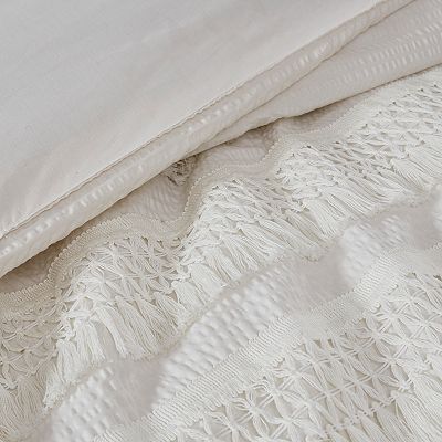 Madison Park Joelie 3-Piece Seersucker Cotton Comforter Set with Shams