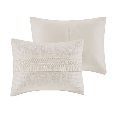 Madison Park Joelie 3-Piece Seersucker Cotton Comforter Set with Shams
