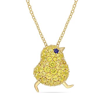 Stella Grace Lab-Created Yellow Sapphire Chick Pendant
