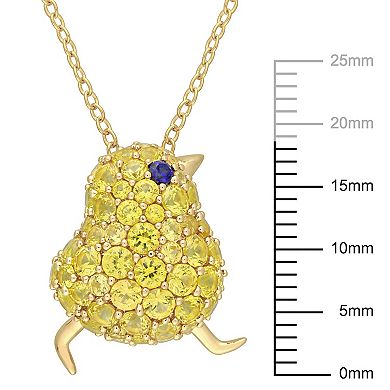 Stella Grace Lab-Created Yellow Sapphire Chick Pendant
