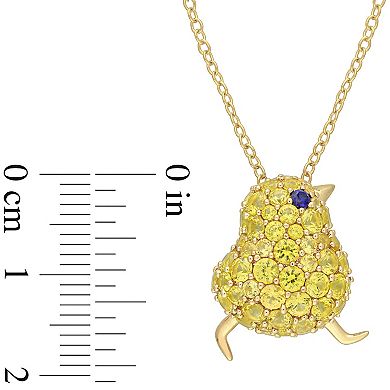 Stella Grace Lab-Created Yellow Sapphire Chick Pendant