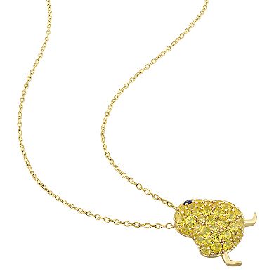 Stella Grace Lab-Created Yellow Sapphire Chick Pendant