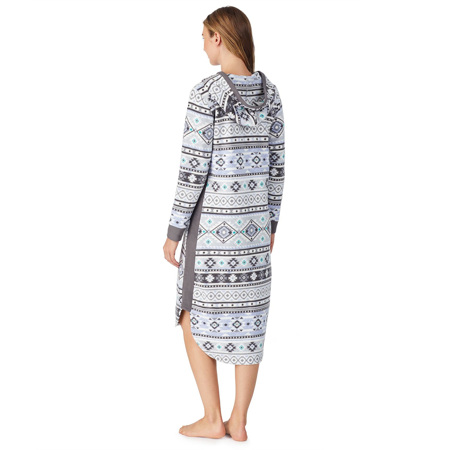 women's cuddl duds hooded fleece sleepshirt