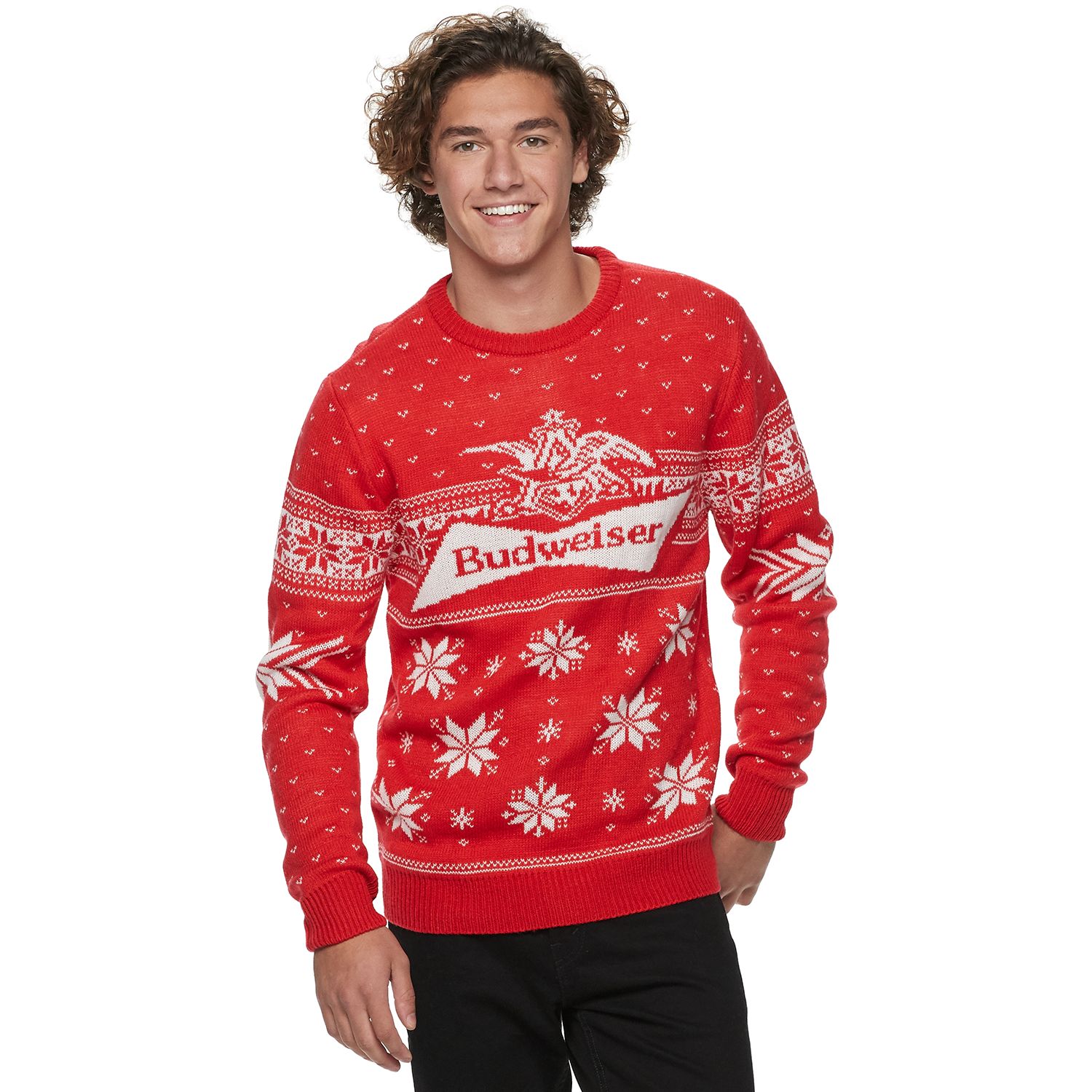 budweiser holiday sweater