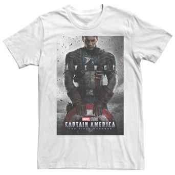 Men's Marvel Studios Captain America The First Avenger Movie Poster Tee