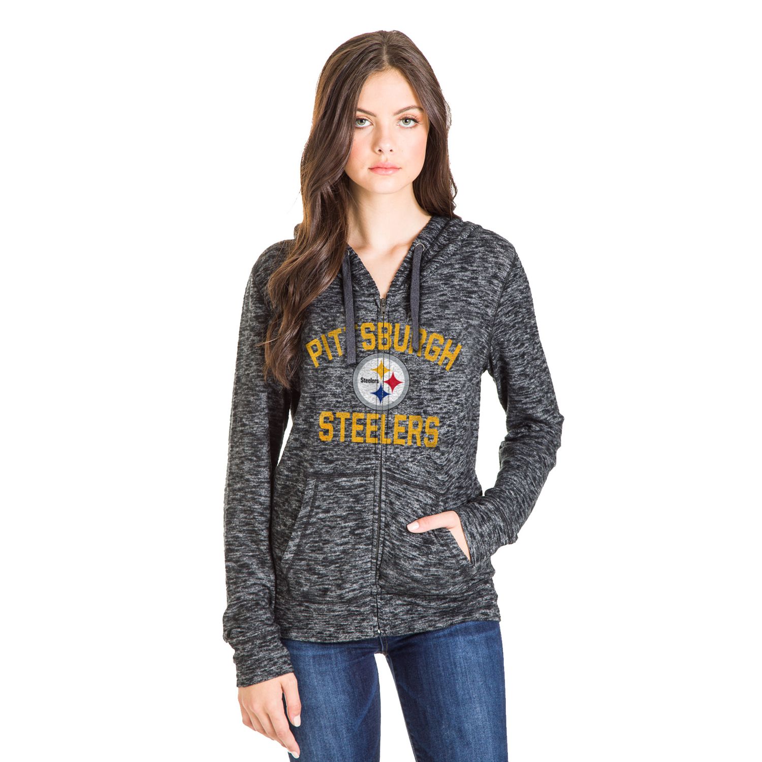 womens steelers zip up hoodie