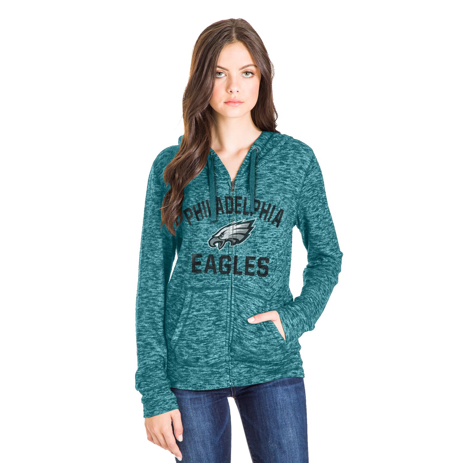 eagles zip up hoodie