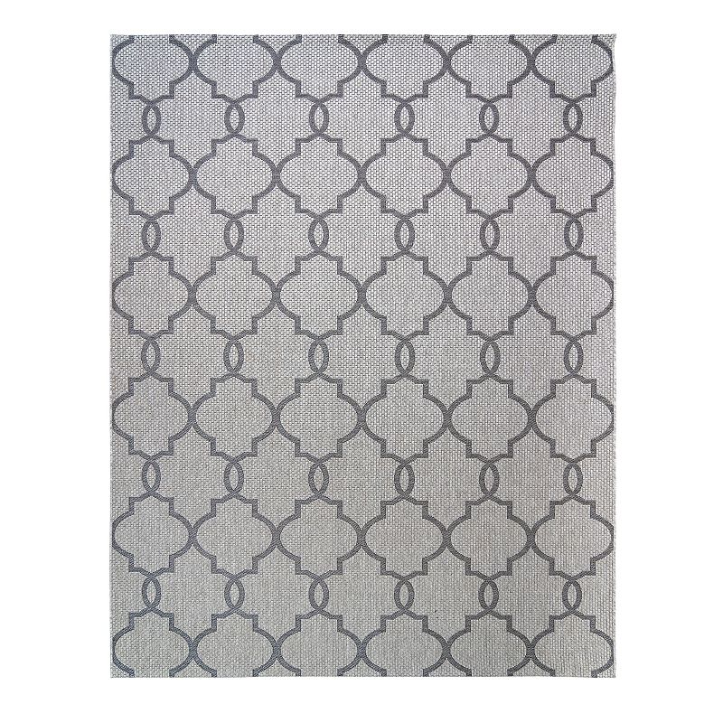 Studio by Brown Jordan Loire Navy Rug, Grey, 5X7 Ft