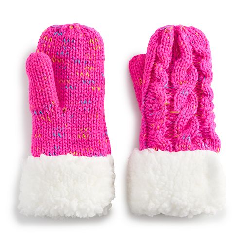 sherpa lined mittens