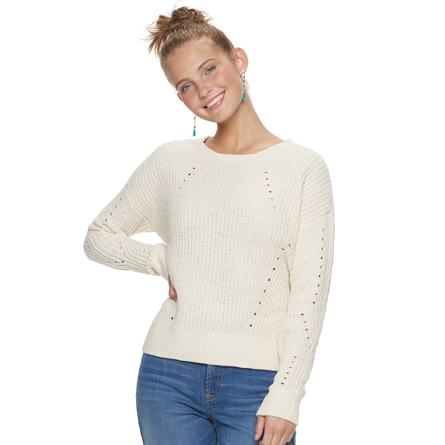 kohls white sweater