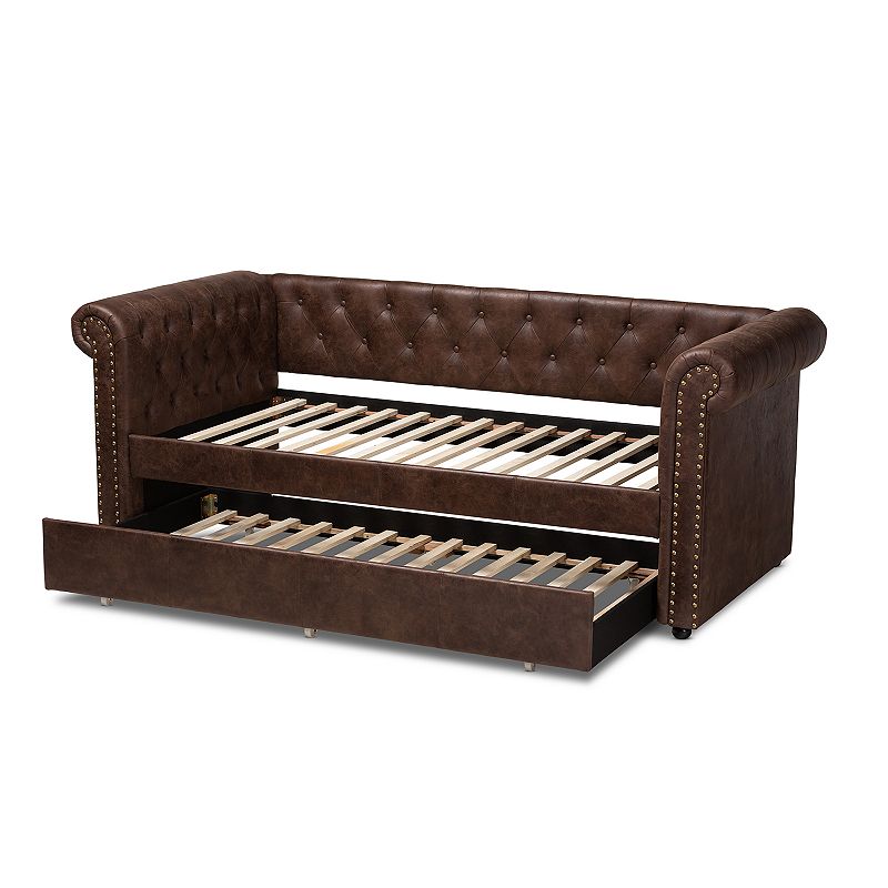 UPC 193271012039 product image for Baxton Studio Mabelle Trundle Daybed, Brown | upcitemdb.com