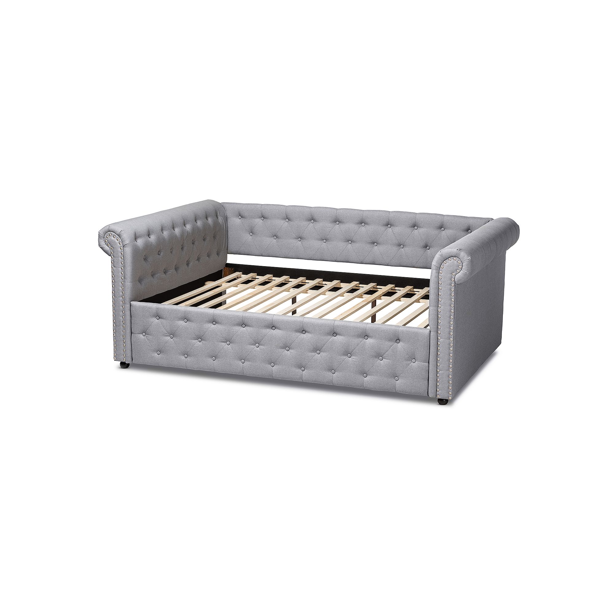 Baxton Studio Mabelle Light Grey Full Daybed, Gray