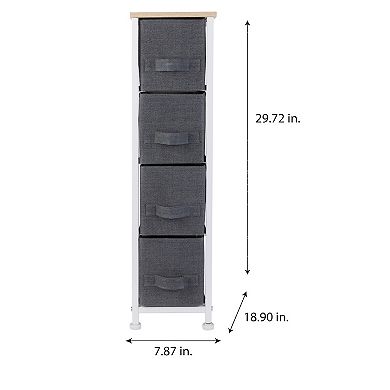 Simplify 4 Drawer Narrow Storage Chest