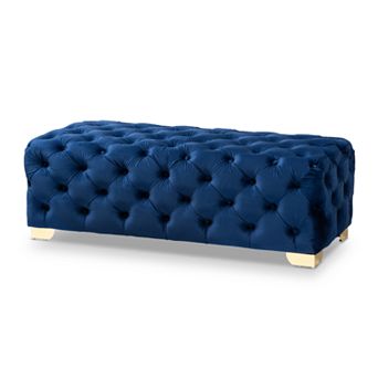 Baxton Studio Avara 16.5" x 48" Ottoman