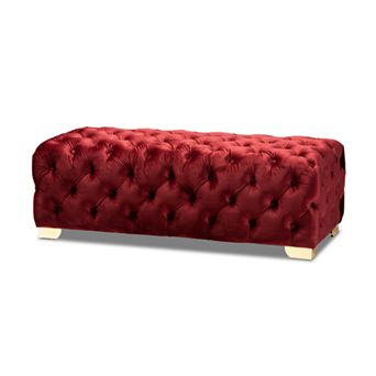 Baxton Studio Avara 16.5" x 48" Ottoman